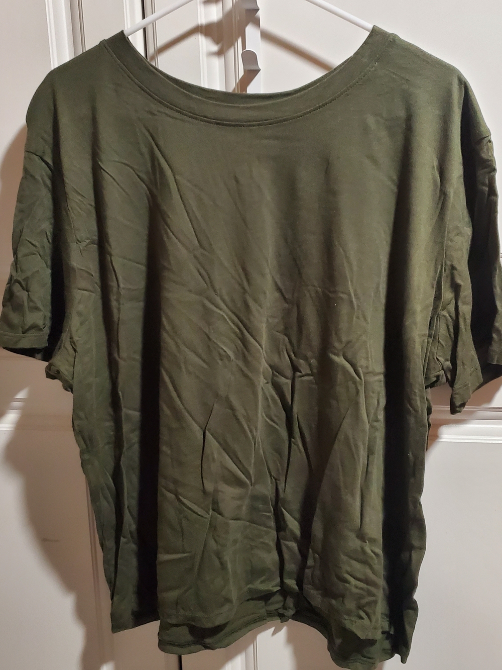Essentials Women's Olive Green Crop Top